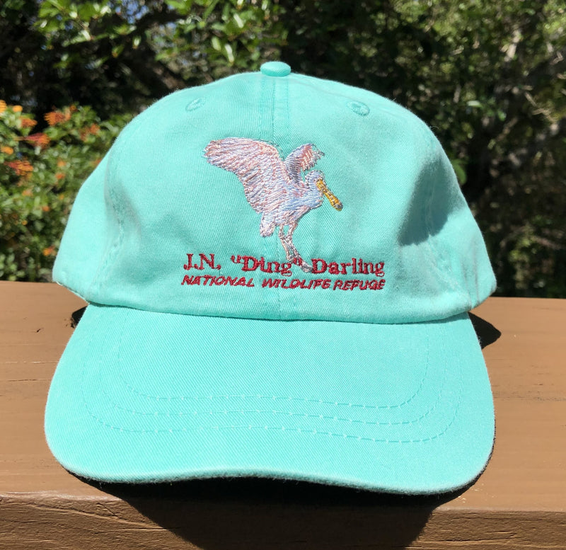 Seafoam Spoonbill Adjustable Baseball Hat