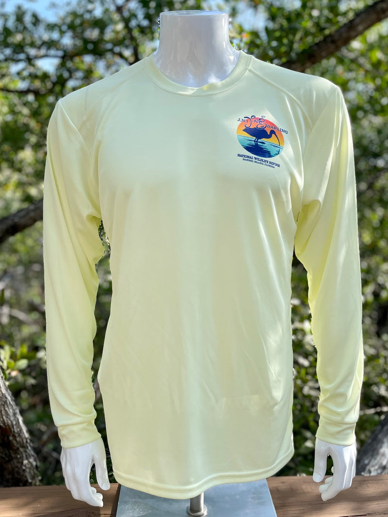 *NEW* Sunset Ibis - Performance Crew Neck Shirt - Yellow - 50 UPF