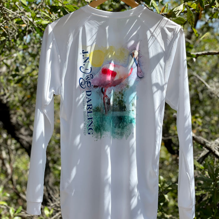 *NEW* Spoonbill Performance Crew Neck Shirt - White - UPF 50