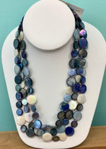 Mother of Pearl 3-Strand Necklace - Midnight