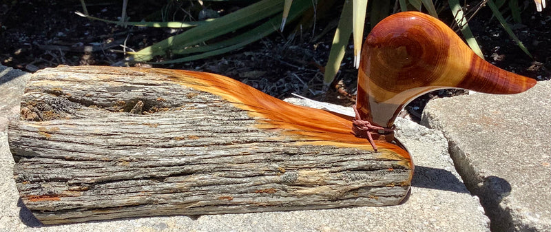 Hand Carved Cedar Wood Duck - Medium