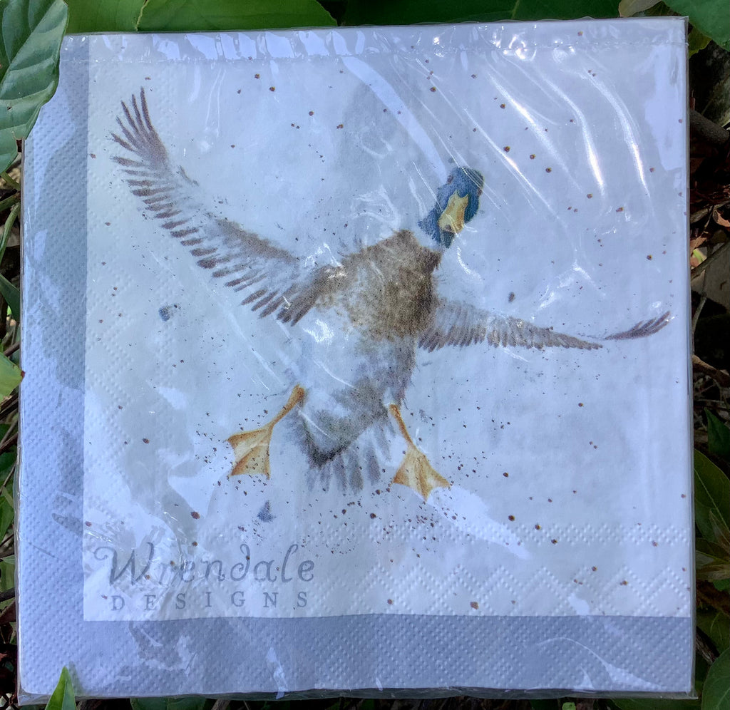 Whimsical Wildlife Paper Napkins - A Waddle and a Quack - Two Sizes