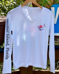 *NEW* Spoonbill Ladies Performance V-Neck Shirt - White - UPF 50