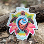 Protect Respect Turtle - "Ding" Darling Whimsical Art Sticker