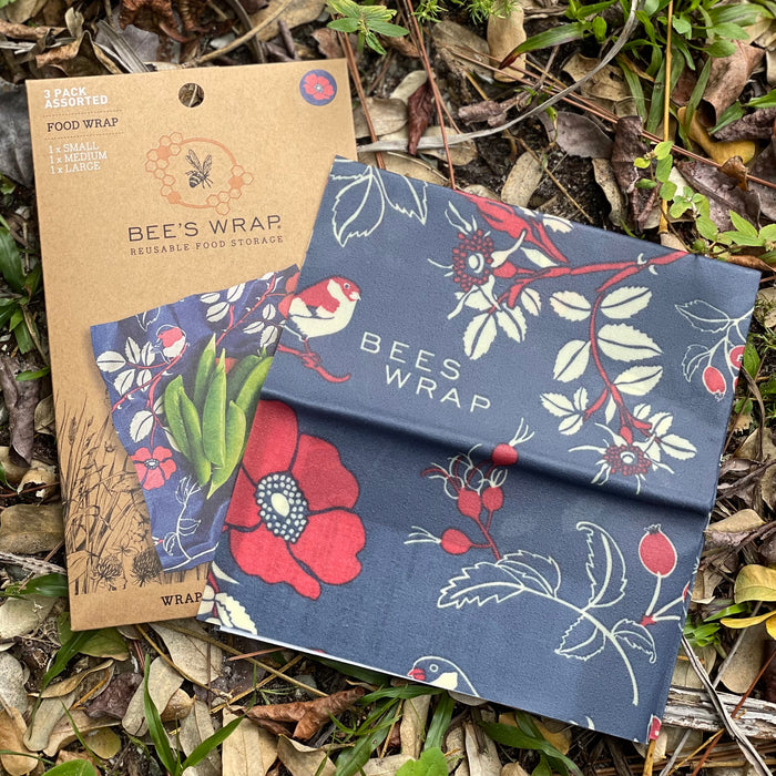 Bee's Wrap - Botanical & Birds Print Assorted 3 Pack