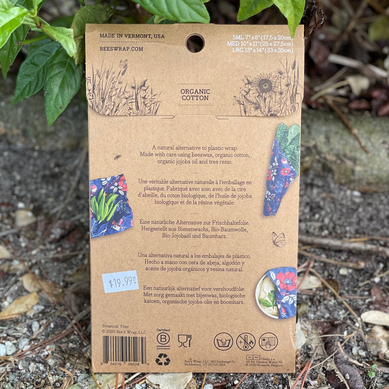 Bee's Wrap - Botanical & Birds Print Assorted 3 Pack