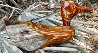 Hand Carved Cedar Wood Duck - Small