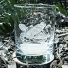 Etched Double Old-Fashioned Glass 14oz - Sea Turtle