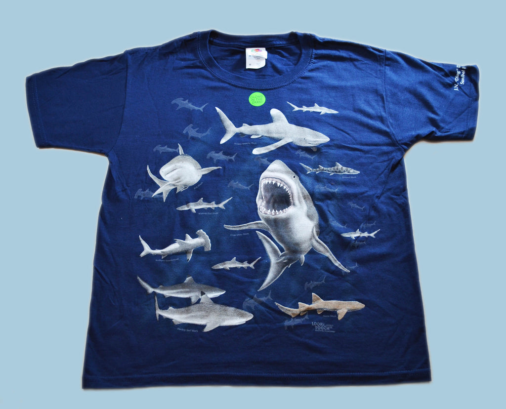 Glow in the Dark Sharks Youth T-Shirt - Navy Blue – Shop Ding Darling