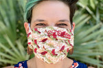 Face Mask - Cardinal Song - Red Embroidery