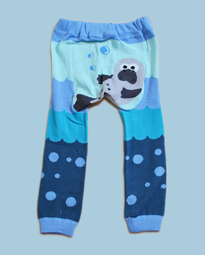 Doodle Pants Kids Cotton Leggings - Manatee