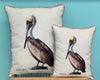 Indoor/Outdoor Decorative Pillow - Brown Pelican - 2 Sizes - Made in the USA