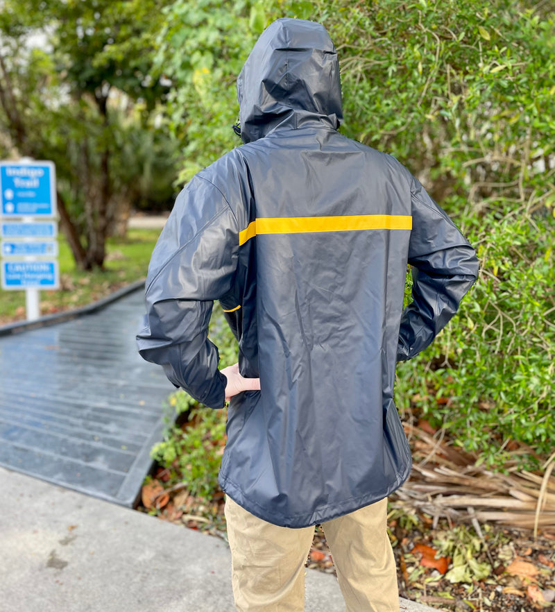 "Ding" Darling NWR Men's Rain Jacket - Navy / Yellow Gold