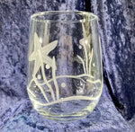 Stemless Etched Wine Glass 17oz - Sea Star