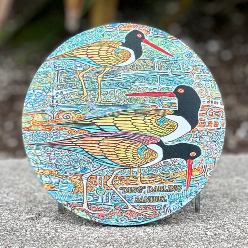 Absorbent Flexible Coasters - "Ding" Darling Wildlife Designs - Made in the USA