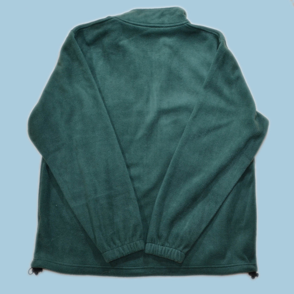 Full Zip Embroidered Blue Goose Logo Fleece - Forest Green