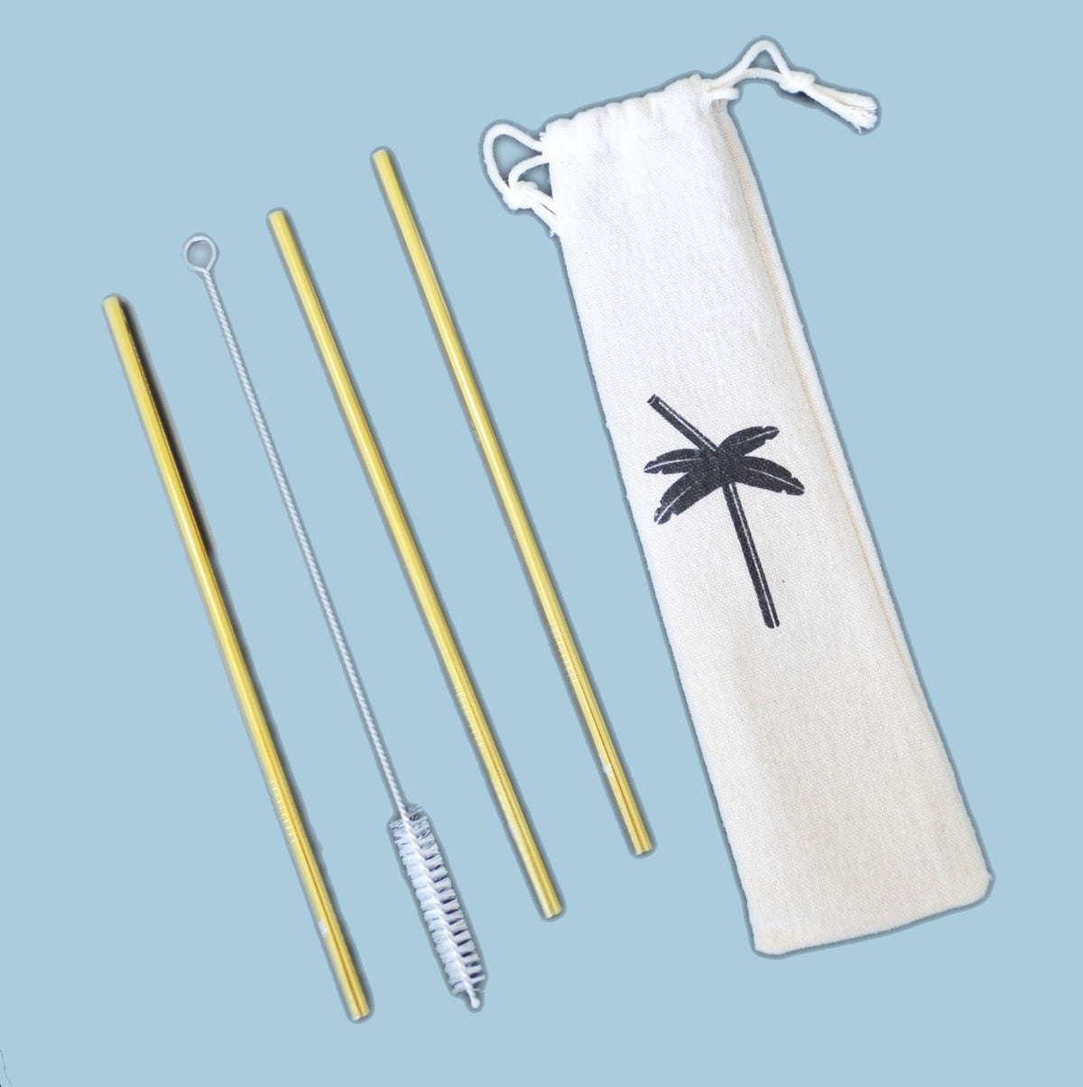 Stainless Steel Drinking Straw 3 Pack & Cleaner