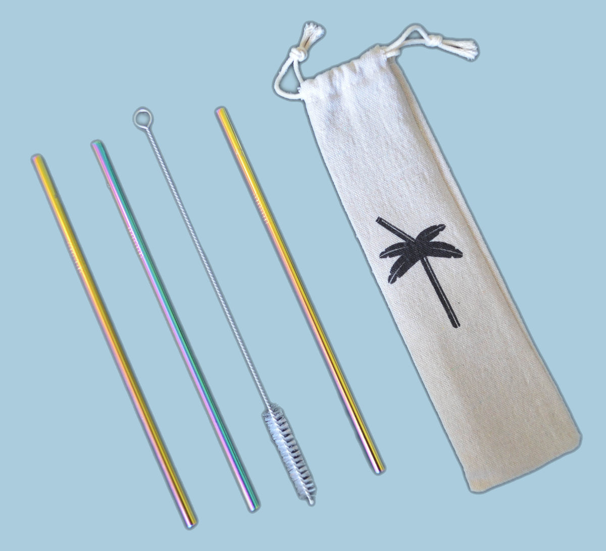 Stainless Steel Drinking Straw 3 Pack & Cleaner