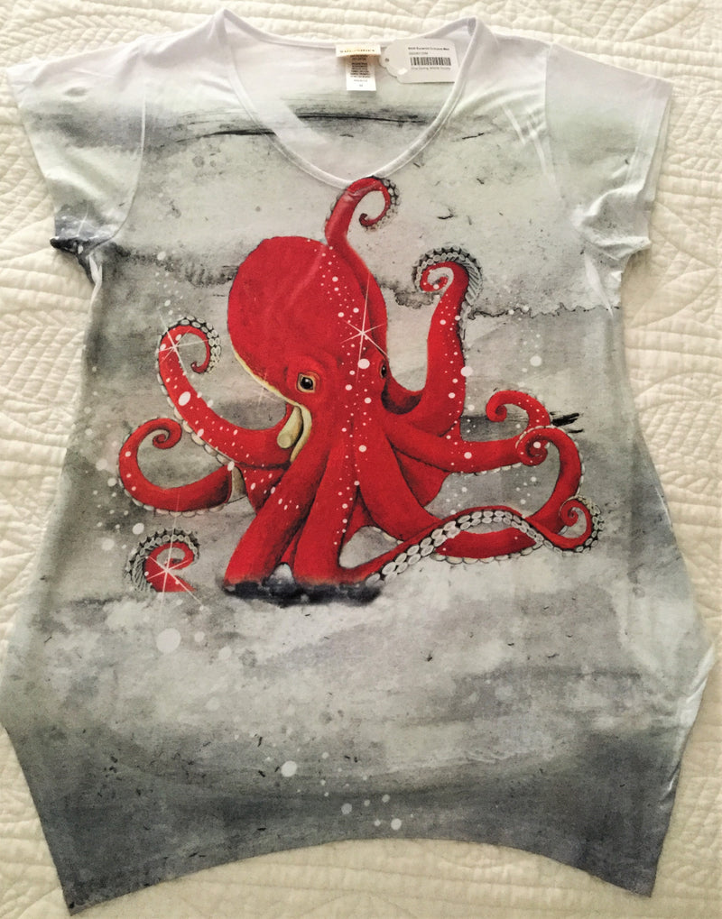 Octopus Ladies SharkBite Tee - UPF 30 Sunshirt - Made in the USA