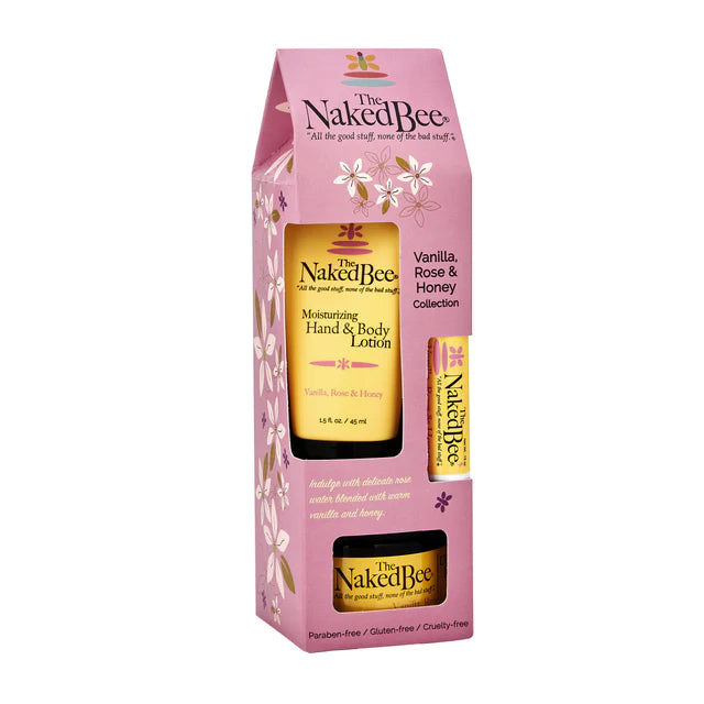 Vanilla, Rose, & Honey Gift Collection - Naked Bee